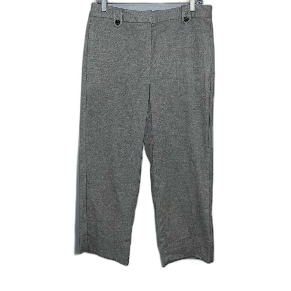 Banana Republic Factory Flannel Straight Trouser Heather Gray Size 8 Petite